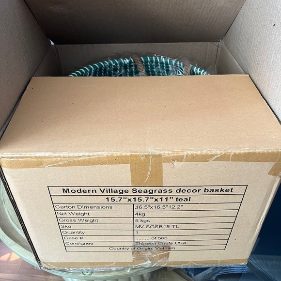 Modern Village Designer Basket (Teal) - Picture 15 of 16